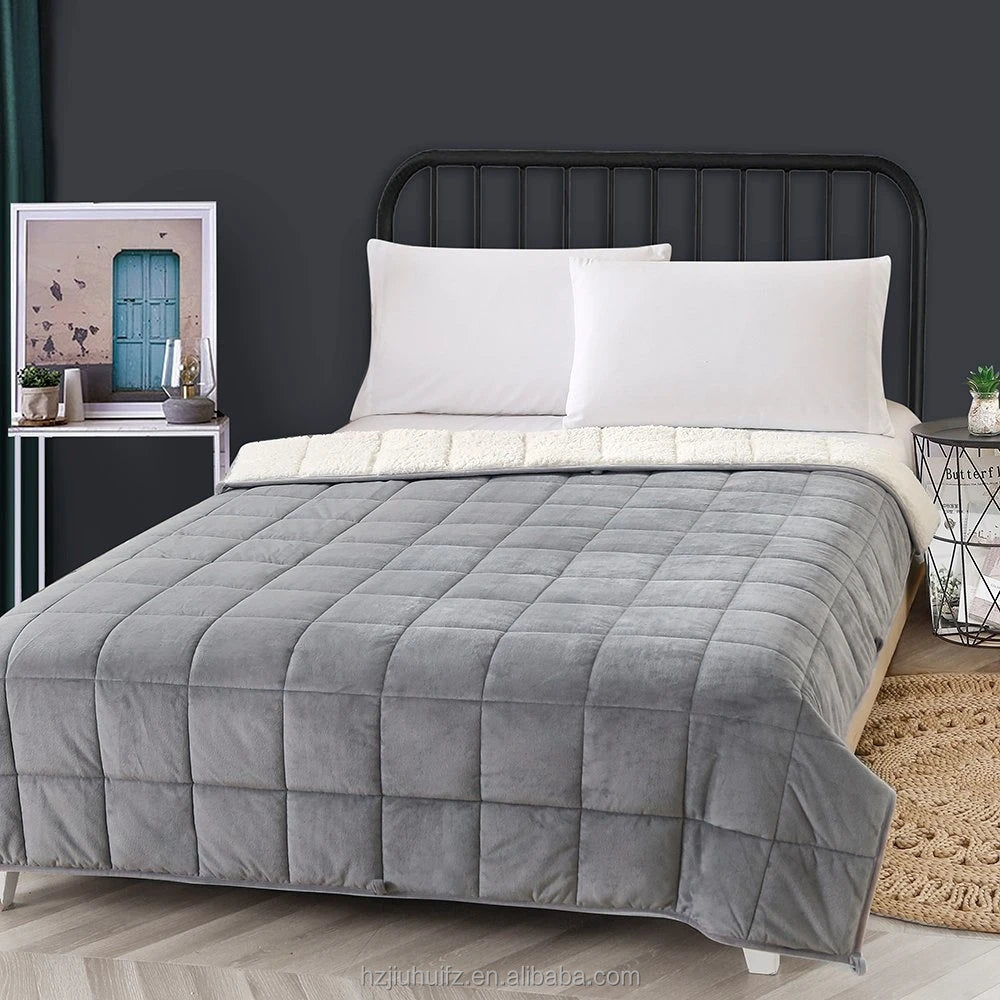 Minky + Sherpa Weighted Blanket